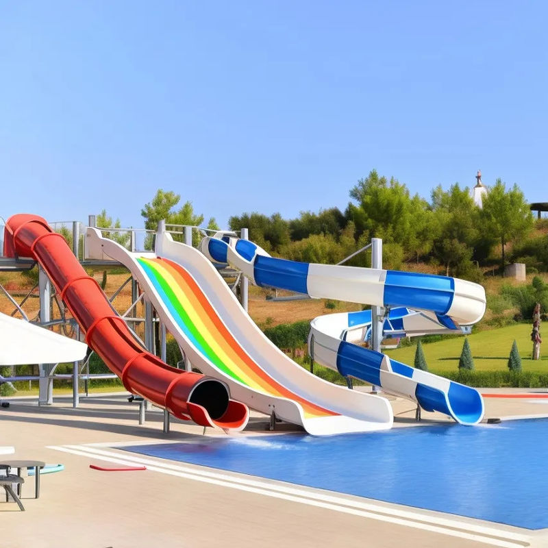 Güvenlik Uzun Sürekli Doğrudan Hotel Havuz Kaydırmaz Adımları ve Güvenlik Koltukları ile Kaydırmacı